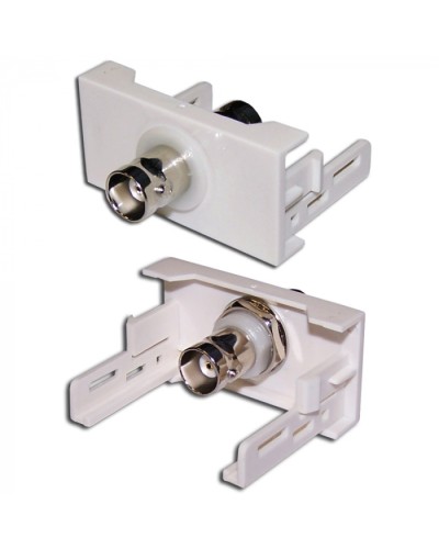 Вставка Mosaic 22.5x45 с BNC-адаптером BC-009, белая LANMASTER (LAN-WA-LP-BNC-WH) в Благовещенске Коннекторы и разъемы Pintop.ru