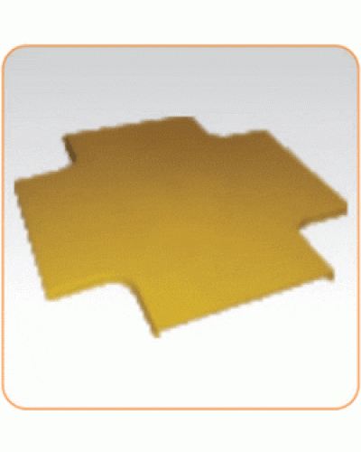 Крышка Х-соединителя оптического лотка 120 мм, желтая LANMASTER LAN-OT240-XTC в Благовещенске Аксессуары для кабель-канала Pintop.ru