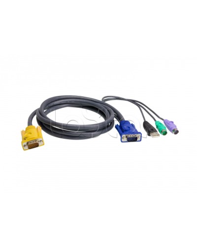 КВМ-кабель с интерфейсами PS/2, USB, VGA (1.2м) ATEN 2L-5301UP в Благовещенске Видеоусилители, Модуляторы, Делители Pintop.ru