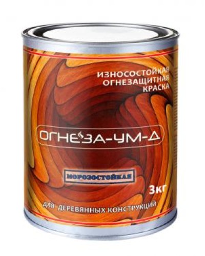 Краска огнезащитная вспучивающаясядля древесины Огнеза марки «ОГНЕЗА-УМ-Д» атмосферостойкая, ведро 3 кг., цвет серый в Благовещенске Огнезащитные краски Pintop.ru