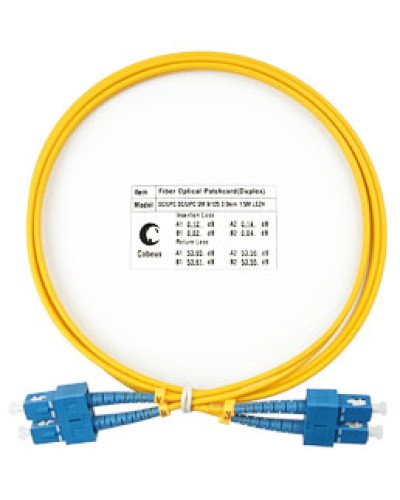 Патч-корд волоконно-оптический SM 9/125 duplex SC/SC LSZH (1,5 м) Cabeus FOP(d)-9-SC-SC-1,5M в Благовещенске Патч-корды оптические Pintop.ru
