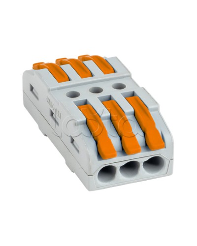 Строительно-монтажная клемма СМК 222-423 проходная 3 полюса 0,08-4мм2 (25шт.) EKF PROxima (plc-smk-423) в Благовещенске Клеммные колодки Pintop.ru