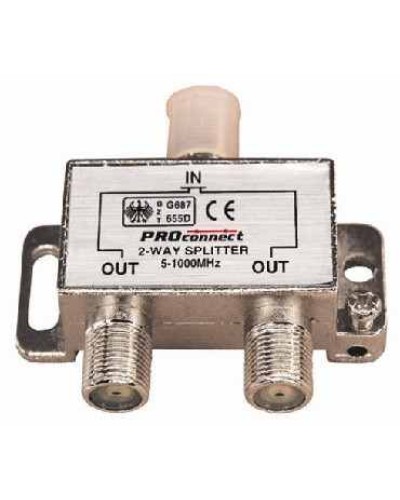 Делитель ТВ х 2 под F разъём 5-1000 МГц (10шт/уп) PROCONNECT 05-6021 в Благовещенске Коммутационные изделия Pintop.ru