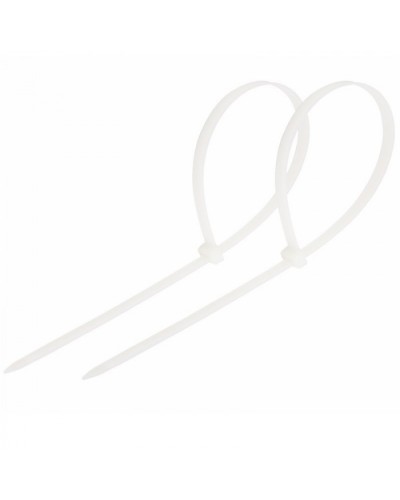 Хомут-стяжка нейлоновый 5х400 мм белый (100шт/уп) REXANT 07-0400 в Благовещенске Стяжки-хомуты Pintop.ru