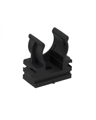 CFQ16 Держатель (клипса) для труб, для монтажного пистолета D16мм, цвет чёрный (50шт) Экопласт (41516BL) в Благовещенске Держатели, клипсы, скобы Pintop.ru