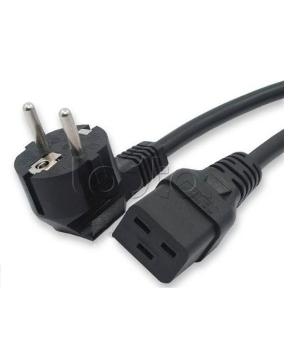 Кабель питания компьютера (Shucko - C13), 10A, угловая вилка, 3м Hyperline PWC-IEC19-SHM-3.0-BK в Благовещенске Патч-корды и пигтейлы Pintop.ru