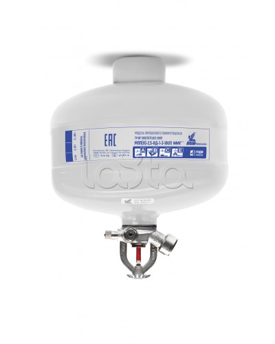 Модуль порошкового пажаротушения ПОЖТЕХНИКА МПП-2,5/68 МИГ (температура срабатывания +68°С) (белый) в Благовещенске Огнетушители Pintop.ru