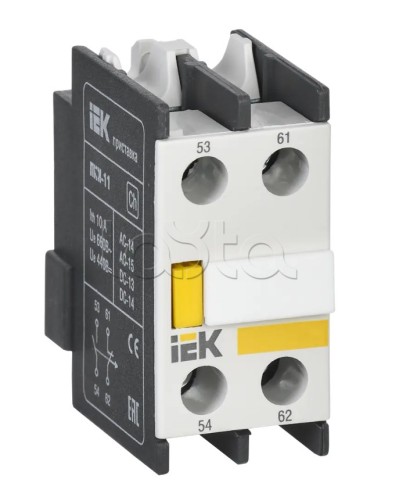 Приставка ПКИ-11 дополнительные контакты 1з+1р IEK (KPK10-11) в Благовещенске Коммутационные изделия Pintop.ru