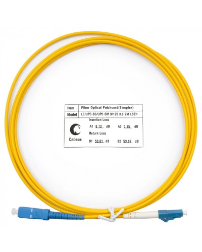 Шнур оптический simplex LC-SC 9/125 SM 2 м LSZH Cabeus FOP(s)-9-LC-SC-2M в Благовещенске Патч-корды оптические Pintop.ru
