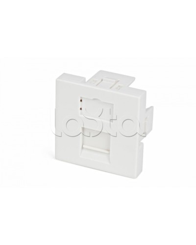 Вставка 45x45 (аналог Mosaic) для 1 модуля формата Keystone Jack, со шторкой Hyperline SIP2-1K-M45-45 в Благовещенске Модули Keystone Pintop.ru