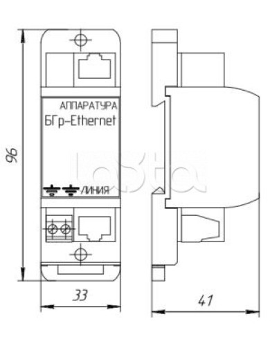 Блок защиты извещателей от воздействия грозы и электромагнитных наводок Forteza Блок БГр-Ethernet-8 в Благовещенске Устройства защиты операционных процессоров (ОПС) Pintop.ru