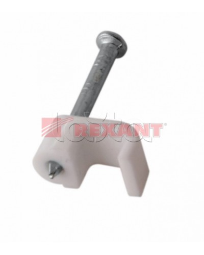 Крепеж кабеля плоский 6мм х 4мм (10шт/уп) REXANT 07-4206 в Благовещенске Держатели, клипсы, скобы Pintop.ru