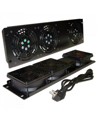 Блок 3-х вентиляторов 19 вертикальный, без термостата, 3U TWT (TWT-CB-FANV3-RACK) в Благовещенске Вентиляторные модули Pintop.ru