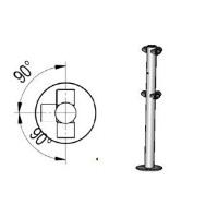 Стойкаограждения с отверстием под фиксаторТ-образная Oxgard Стойкаограждения с отверстием под фиксатор Т-образная (ВЗР 1996.09.32)