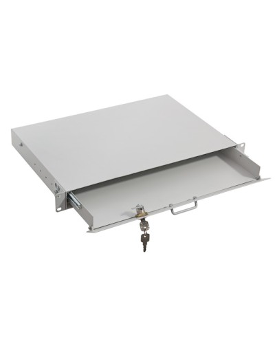 Полка под клавиатуру, выдвижная 1U TLK TLK-KB1-GY в Благовещенске Полки для шкафов и стоек Pintop.ru