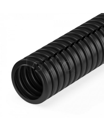 Труба гофрированная ПА негорючая (НГ) стойкая к ультрафиолету разрезная черная dвн 5 мм, dнар 7,2 мм (25м/уп) Промрукав (PR02.0319) в Благовещенске Труба гофрированная Pintop.ru