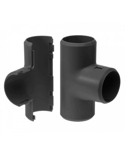 Тройник разборный черный д20 (5шт/400шт уп/кор) Промрукав (PR13.0178) в Благовещенске Повороты, муфты, тройники Pintop.ru
