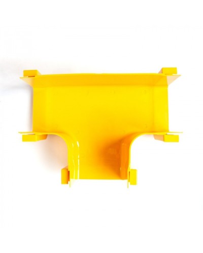 Т-соединитель оптического лотка 120 мм, монтаж без соединителей, желтый LANMASTER (LAN-OT120-ET/NC) в Благовещенске Коммутационные изделия Pintop.ru