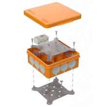 Коробка огнест. разветвительная 100х100х40 (16 шт/кор) Промрукав (60-0303-FR6.0-4-2-Р)