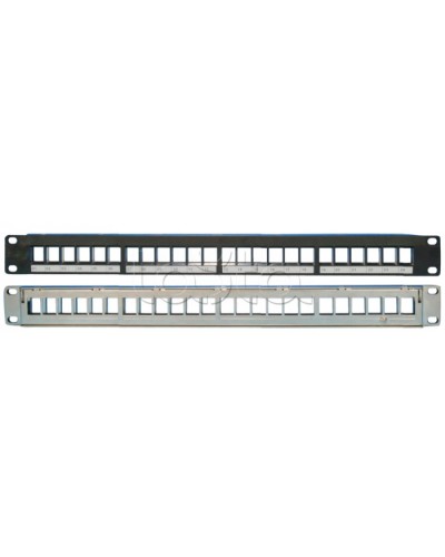 Наборная коммутационная панель 19”, 1U, 24 порта UTP/FTP Eurolan (27F-00-24BL) в Благовещенске Коннекторы Pintop.ru