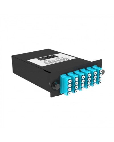 Кассета кроссовая черный Cabeus (FO-9-2x12MPO(m)/А-24xLC/U-A-BK) в Благовещенске Кросс оптический Pintop.ru