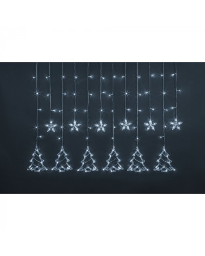 Гирлянда Navigator 95 124 NGF-D033-02 (бахрома звезды и елочки CW 2.5*1м IP20) в Благовещенске Источники света(Лампы) Pintop.ru