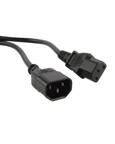 Кабель питания с заземлением Hyperline PWC-IEC13-IEC14-1.8-BK в Благовещенске Патч-корды и пигтейлы Pintop.ru