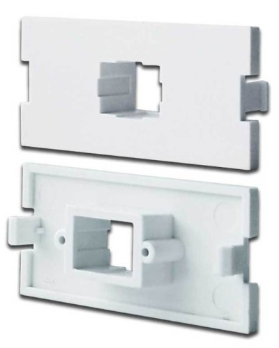 Вставка модульная под SC симплексный адаптер в розетку LAN-MB, белая LANMASTER LAN-MBP-1SC-WH в Благовещенске Коннекторы Pintop.ru