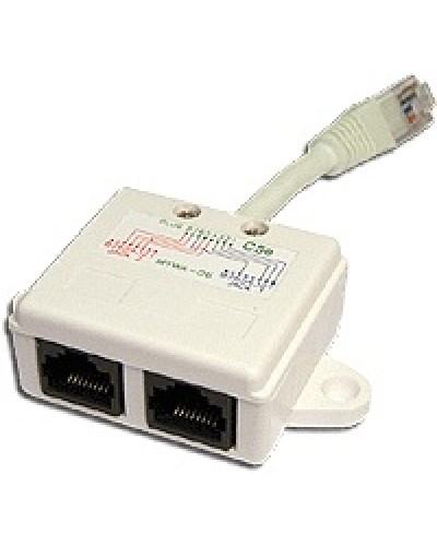 Y-адаптер 1 телефонный и 1 компьютерный порт TWT TWT-Y-E2-U2 в Благовещенске Проходные адаптеры Pintop.ru