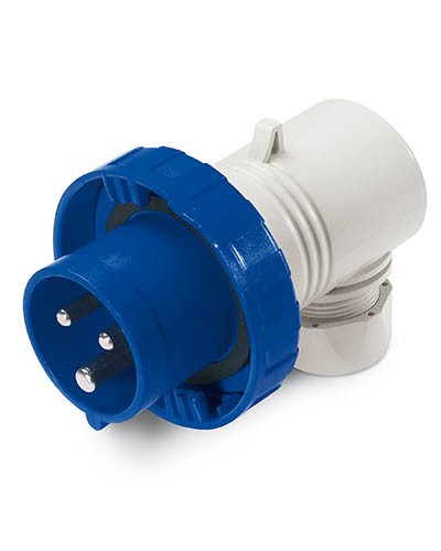 Вилка кабельная угловая IP67 16А 2P+E 230В DKC DIS2261633 в Благовещенске Аксессуары для стоек и шкафов Pintop.ru