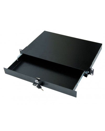 Полка под клавиатуру, выдвижная 1U TLK TLK-KB1-BK в Благовещенске Полки для шкафов и стоек Pintop.ru