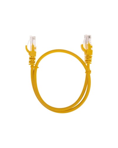 Патч-корд U/UTP, CAT 5e, RJ45-RJ45, 26AWG, LSZH, желтый, 0,5м REXANT 02-0105-05 в Благовещенске Патчкорды (медные) Pintop.ru