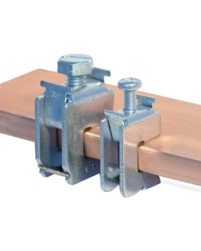 Шинная клемма для кабеля, сечение шины 10 мм, кабель 70-120 мм DKC R5BC1012 в Благовещенске Аксессуары для лотков Pintop.ru