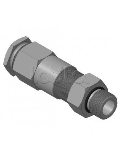 Кабельный ввод для бронированного кабеля с двойным уплотнением резьбой G1/2, внешним диаметром кабеля D=14-18 мм и проходным диаметром кабеля d=8-12 мм Спектрон КВБ-18/12-2У-М-G1/2 в Благовещенске Аксессуары для кабель-канала Pintop.ru