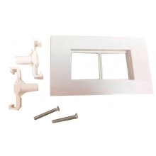 Суппорт с рамкой для короба 120х50 мм, 45х90 мм, белый LANMASTER (LAN-CT120-F45x90-WH)