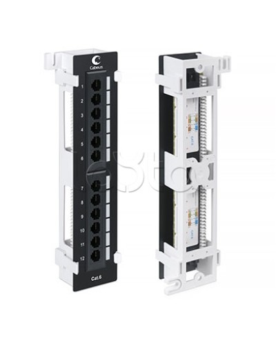 Патч-панель настенная, 12 портов RJ-45 Cabeus (PL-12-CAT.6-WL-DUAL IDC) в Благовещенске Патч панель Pintop.ru