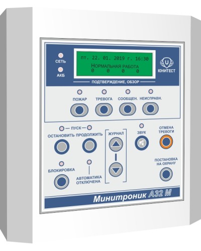Прибор адресный приемно-контрольный приемно-контрольный охранно-пожарный и управления Юнитест Минитроник А32М (ППКОПУ 03041-1-2) в Благовещенске Адресная система пожарной сигнализации Юнитест Pintop.ru