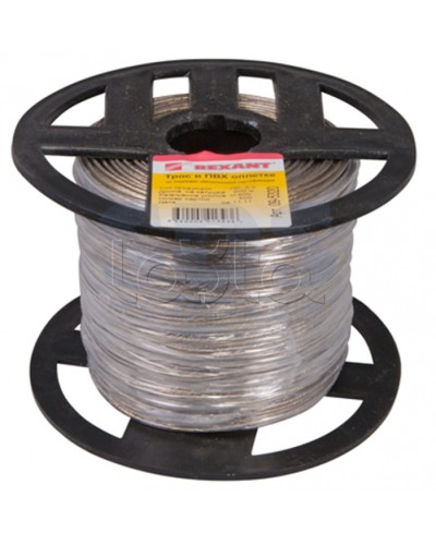 Трос стальной в ПВХ изоляции d2 мм (200) REXANT 09-5320 в Благовещенске Крепежные изделия Pintop.ru