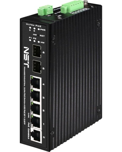 Промышленный управляемый (L2+) HiPoE коммутатор NST NS-SW-4G2G-PL/IM в Благовещенске Коммутаторы Pintop.ru