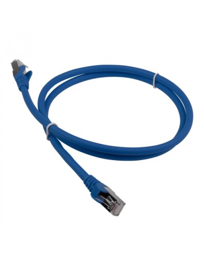 Патч-корд LSZH FTP кат.6A, 10 м, синий LANMASTER LAN-PC45/S6A-10-BL в Благовещенске Патч-корды и пигтейлы Pintop.ru