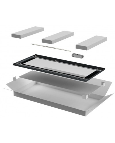 ITK LINEA E Дверь стеклянная 600мм шкафа 24U чер. (LE05-24U6X-DR) в Благовещенске Аксессуары для стоек и шкафов Pintop.ru