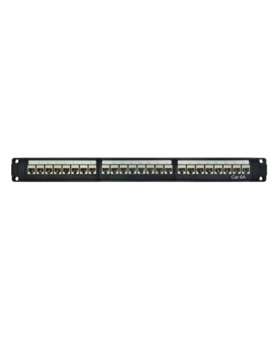 Патч-панель модульная 19, 1U, CAT6A, 24 порта RJ45, экранированная DKC RN6APPF24 в Благовещенске Патч панель Pintop.ru