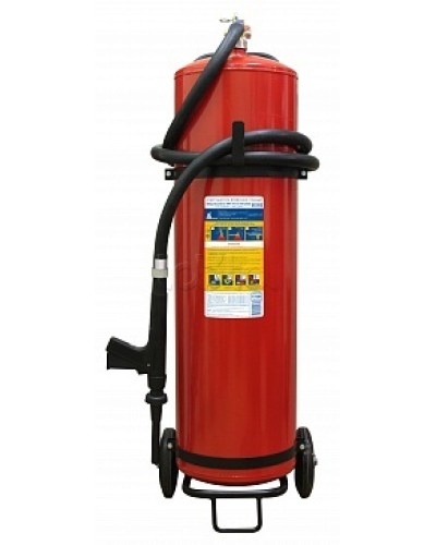 Огнетушитель ПОЖТЕХНИКА ОВП-80(з) МИГ летний (ФторПАВ) на съемн.тележке с перекр. стволом (баллон 100 л, ОТВ 80 л) в Благовещенске Огнетушители Pintop.ru