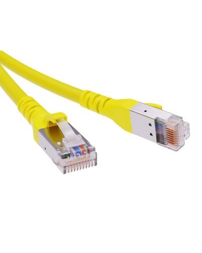 Патч-корд экранированный CAT6A SF/UTP 4х2, LSZH, желтый, 1.5м DKC RN6ASF4515YL в Благовещенске Патчкорды (медные) Pintop.ru