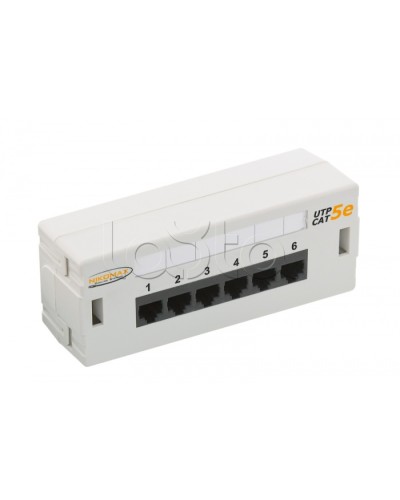 Патч-панель 19, 6xRJ45NIKOMAX (NMC-WP06UD2-GY) в Благовещенске Патч панель Pintop.ru