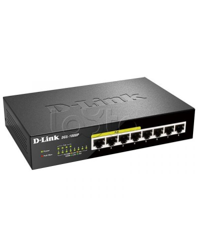 Неуправляемый коммутатор D-Link DL-DGS-1008P/F1A в Благовещенске Коммутаторы Pintop.ru