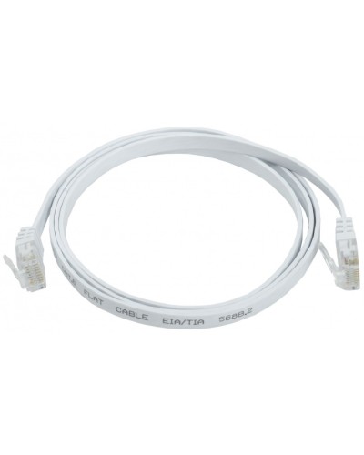 ITK Коммутационный шнур плоский кат.6 UTP 2м белый (PC08-C06U-2M-FL) в Благовещенске Патч-корды и пигтейлы Pintop.ru
