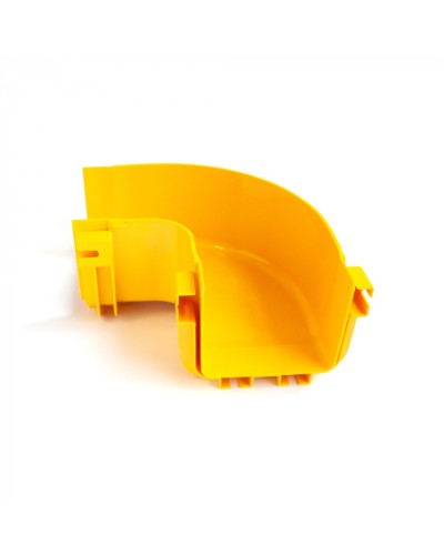 Горизонтальный поворот 90° оптического лотка 120 мм, монтаж без соединителей, желтый LANMASTER (LAN-OT120-HC90/NC) в Благовещенске Коммутационные изделия Pintop.ru