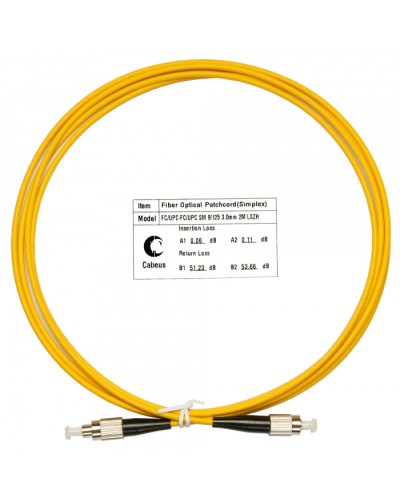 Шнур оптический simplex FC-FC 9/125 SM 2 м LSZH Cabeus FOP(s)-9-FC-FC-2M в Благовещенске Патч-корды оптические Pintop.ru