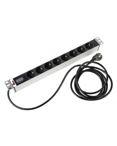 Блок розеток 1U, 8 розеток Schuko Rem R-16-8S-AM-440-3 в Благовещенске Блоки розеток Pintop.ru
